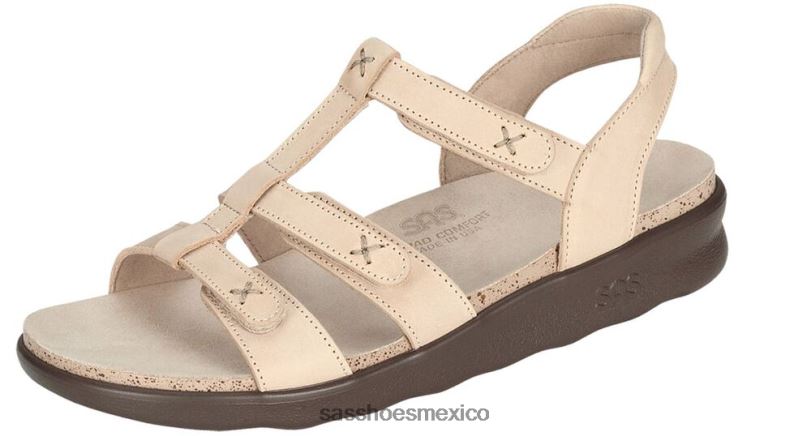 mx SAS mujer versátil sandalia Sorrento con correa en T lino LVV46154