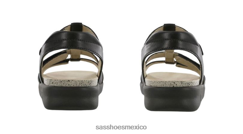 mx SAS mujer versátil sandalia Sorrento con correa en T negro LVV46156