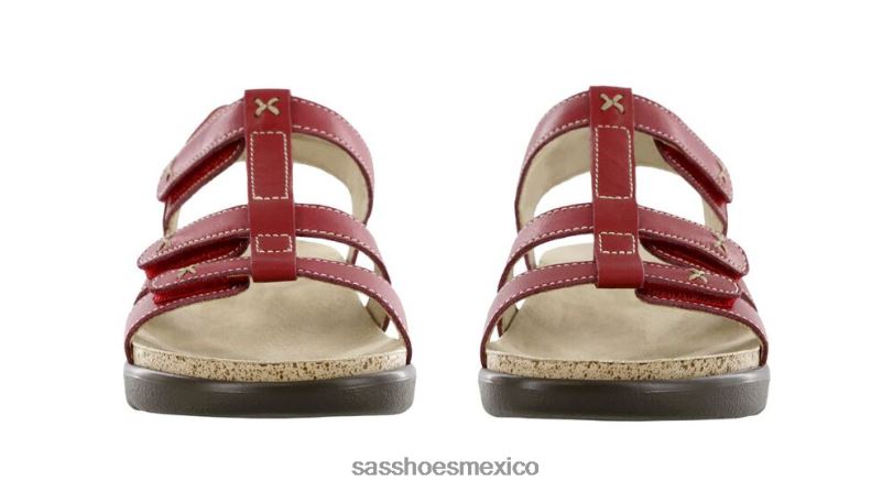 mx SAS mujer versátil sandalia Sorrento con correa en T rojo LVV46155