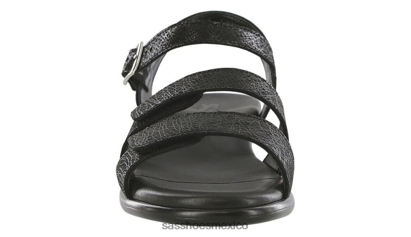 mx SAS mujer versátil sandalia con tira en el talón web negro LVV46127
