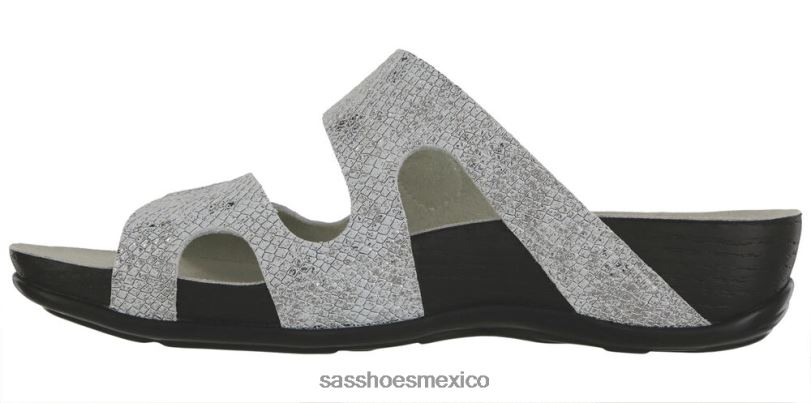 mx SAS mujer versátil sandalia de playa plata LVV4610
