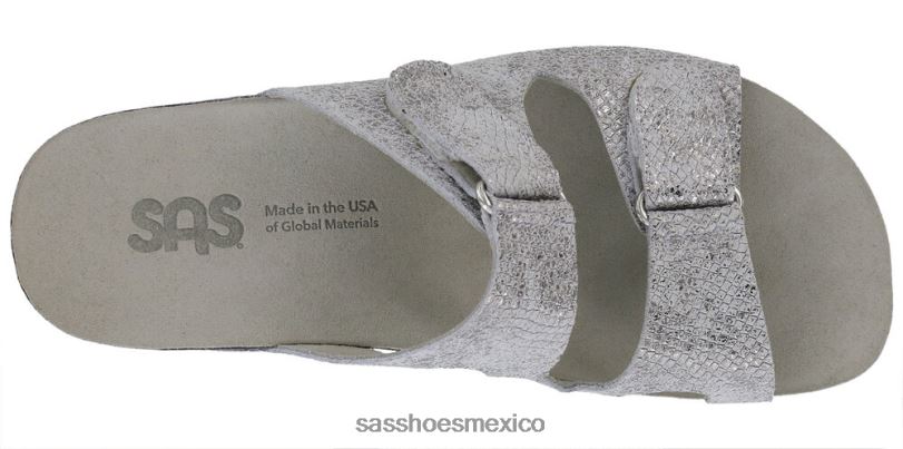 mx SAS mujer versátil sandalia de playa plata LVV4610
