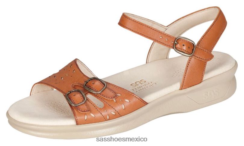 mx SAS mujer versátil sandalia duo con tira de cuarto bronceado antiguo LVV4686
