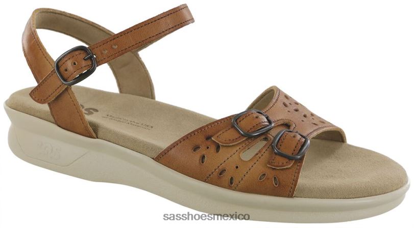 mx SAS mujer versátil sandalia duo con tira de cuarto color avellana LVV4680