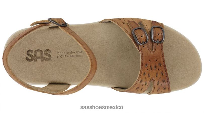 mx SAS mujer versátil sandalia duo con tira de cuarto color avellana LVV4680