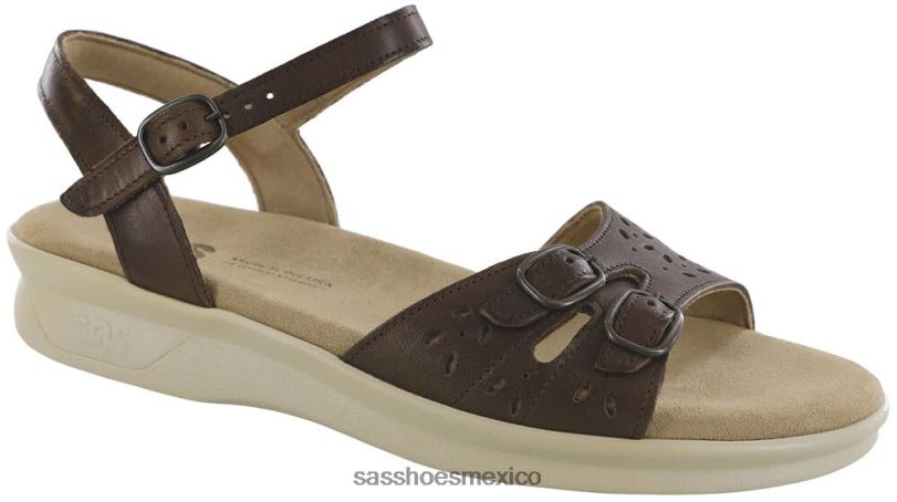 mx SAS mujer versátil sandalia duo con tira de cuarto madera oscura LVV4679