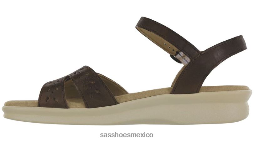 mx SAS mujer versátil sandalia duo con tira de cuarto madera oscura LVV4679