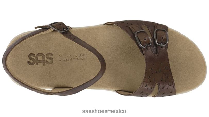 mx SAS mujer versátil sandalia duo con tira de cuarto madera oscura LVV4679