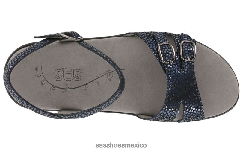 mx SAS mujer versátil sandalia duo con tira de cuarto perla azul marino LVV4687