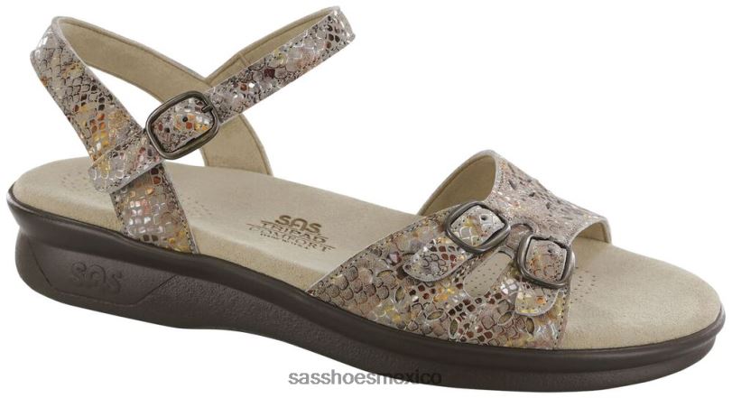 mx SAS mujer versátil sandalia duo con tira de cuarto topo multiserpiente LVV4689