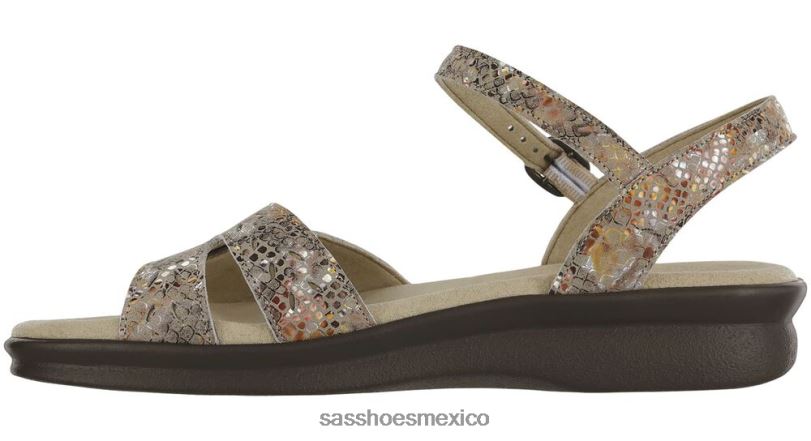 mx SAS mujer versátil sandalia duo con tira de cuarto topo multiserpiente LVV4689