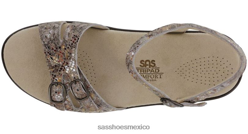 mx SAS mujer versátil sandalia duo con tira de cuarto topo multiserpiente LVV4689