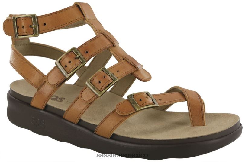 mx SAS mujer versátil sandalia gladiador aria color avellana LVV469