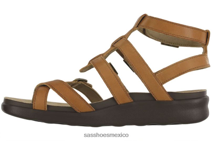 mx SAS mujer versátil sandalia gladiador aria color avellana LVV469