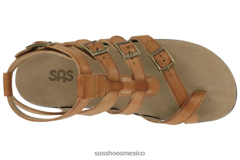 mx SAS mujer versátil sandalia gladiador aria color avellana LVV469