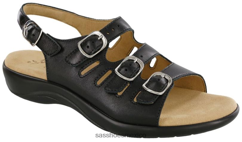 mx SAS mujer versátil sandalia mística con tira trasera negro LVV46129