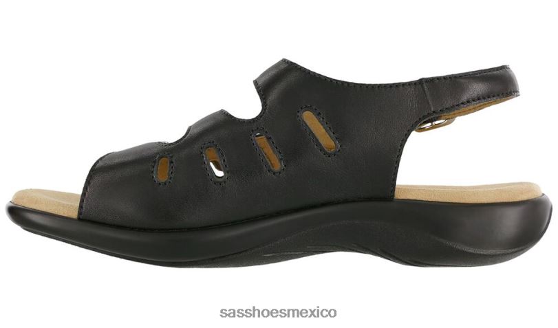 mx SAS mujer versátil sandalia mística con tira trasera negro LVV46129