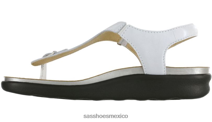 mx SAS mujer versátil sandalia marina con correa en T Perla blanca LVV46141