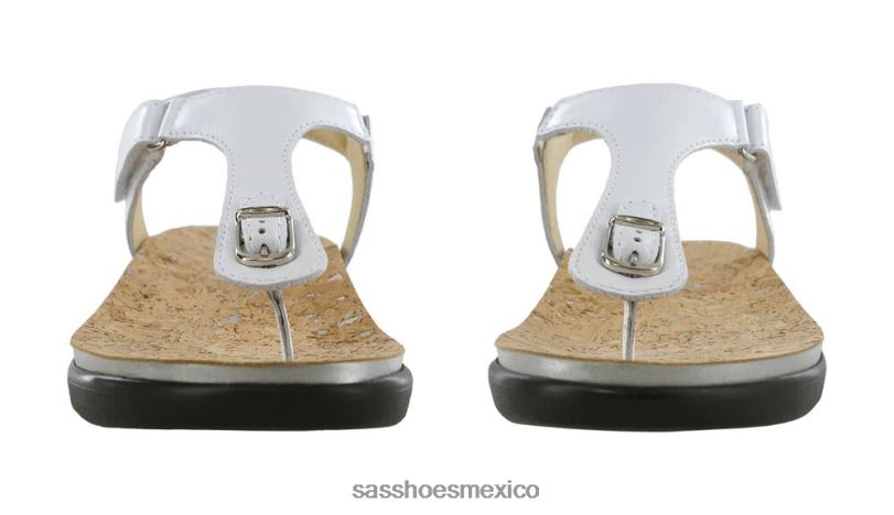 mx SAS mujer versátil sandalia marina con correa en T Perla blanca LVV46141