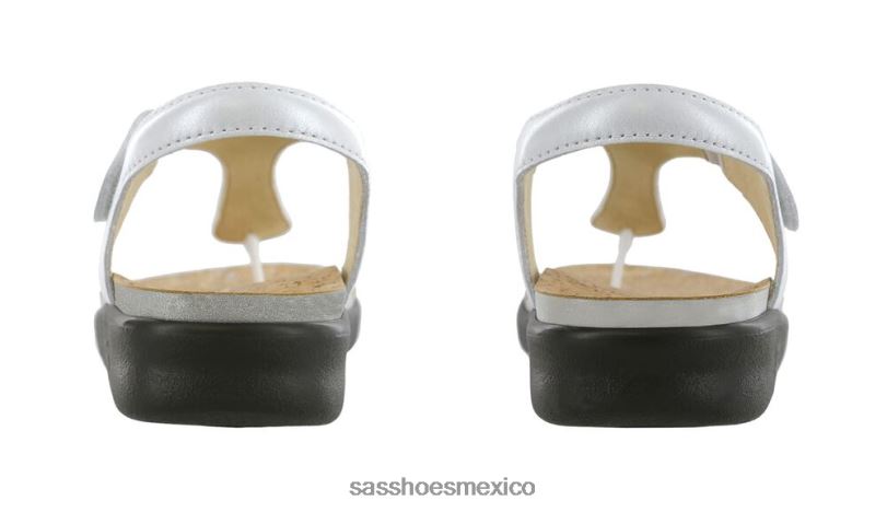 mx SAS mujer versátil sandalia marina con correa en T Perla blanca LVV46141