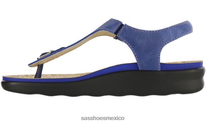mx SAS mujer versátil sandalia marina con correa en T azul LVV46137