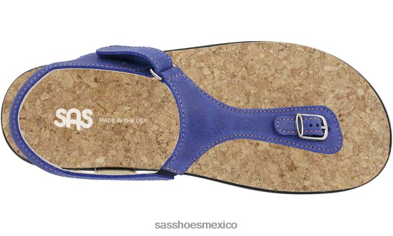 mx SAS mujer versátil sandalia marina con correa en T azul LVV46137