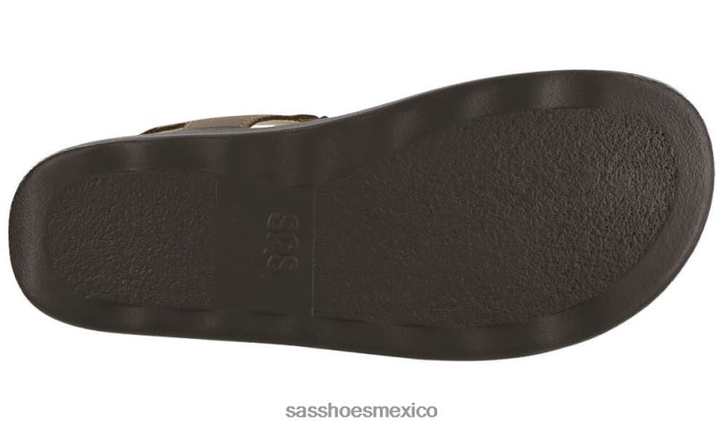 mx SAS mujer versátil sandalia marina con correa en T marrón LVV46138
