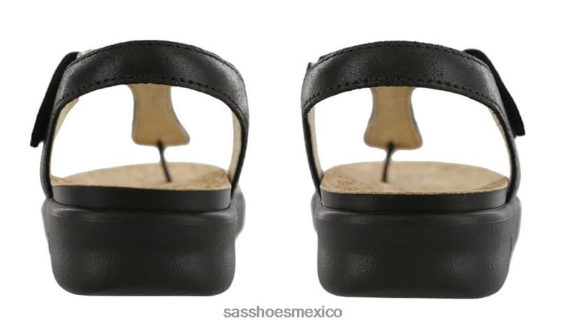 mx SAS mujer versátil sandalia marina con correa en T negro LVV46139