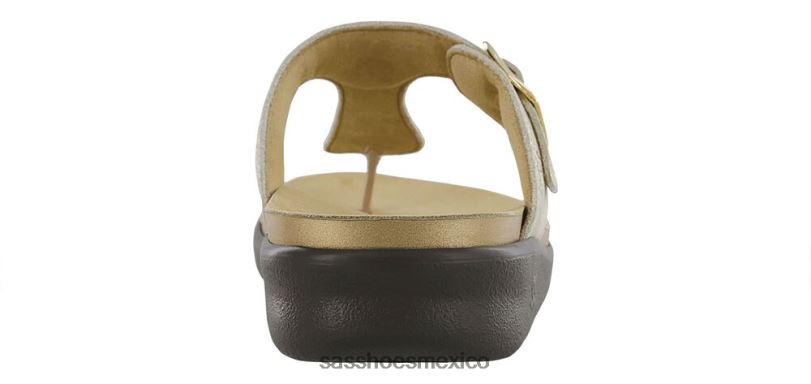 mx SAS mujer versátil sandalia sanibel con correa en T Oro brillante LVV4631