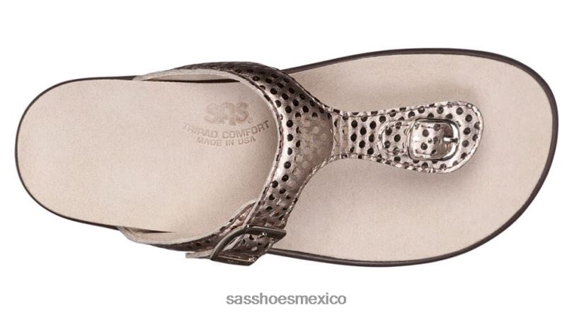 mx SAS mujer versátil sandalia sanibel con correa en T dorado LVV4636