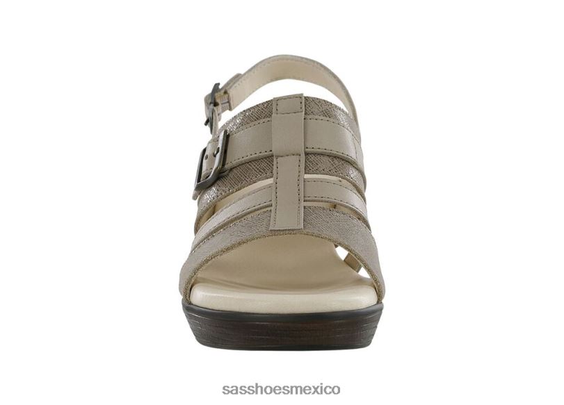 mx SAS mujer versátil sandalias Layla con tira en T y cuña niebla/taupe LVV46161