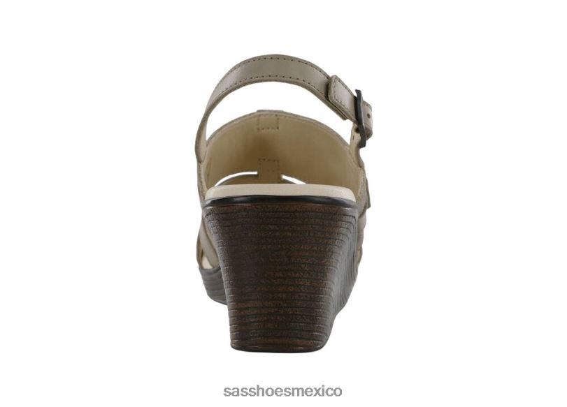 mx SAS mujer versátil sandalias Layla con tira en T y cuña niebla/taupe LVV46161