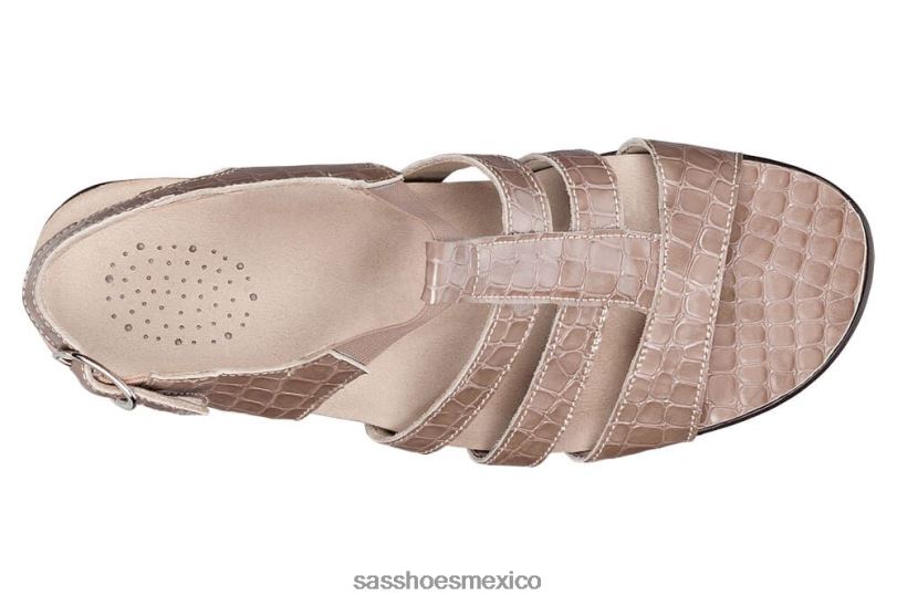 mx SAS mujer versátil sandalias allegro con correa en el talón cocodrilo topo LVV46120