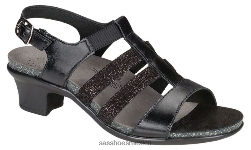 mx SAS mujer versátil sandalias allegro con correa en el talón negro LVV46121