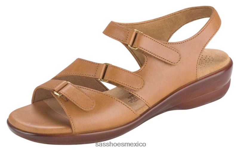 mx SAS mujer versátil sandalias atigradas con tira trasera caramelo LVV46128