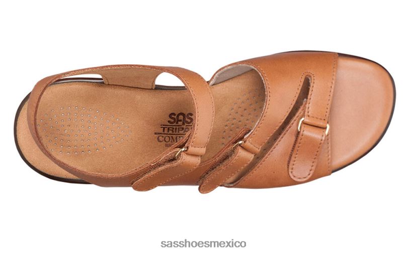 mx SAS mujer versátil sandalias atigradas con tira trasera caramelo LVV46128