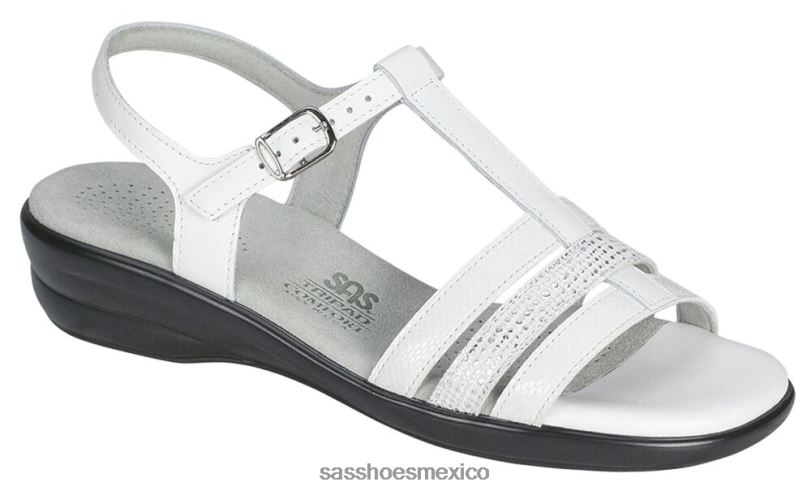 mx SAS mujer versátil sandalias capri con correa en T multi blanco LVV46146