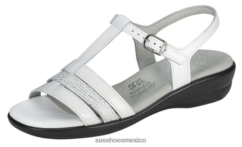 mx SAS mujer versátil sandalias capri con correa en T multi blanco LVV46146