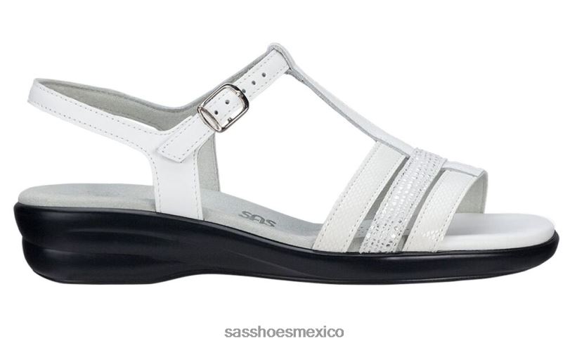 mx SAS mujer versátil sandalias capri con correa en T multi blanco LVV46146
