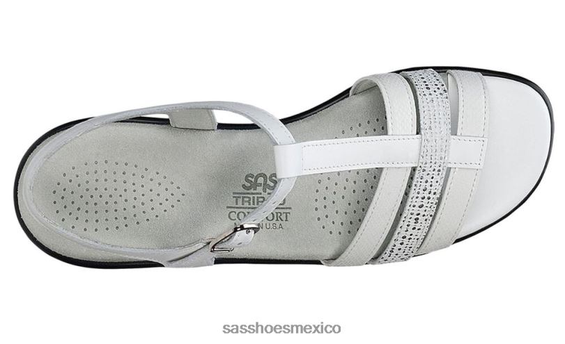 mx SAS mujer versátil sandalias capri con correa en T multi blanco LVV46146