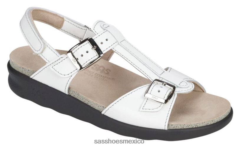 mx SAS mujer versátil sandalias captiva con correa en T blanco LVV46149