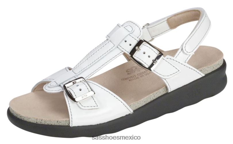 mx SAS mujer versátil sandalias captiva con correa en T blanco LVV46149