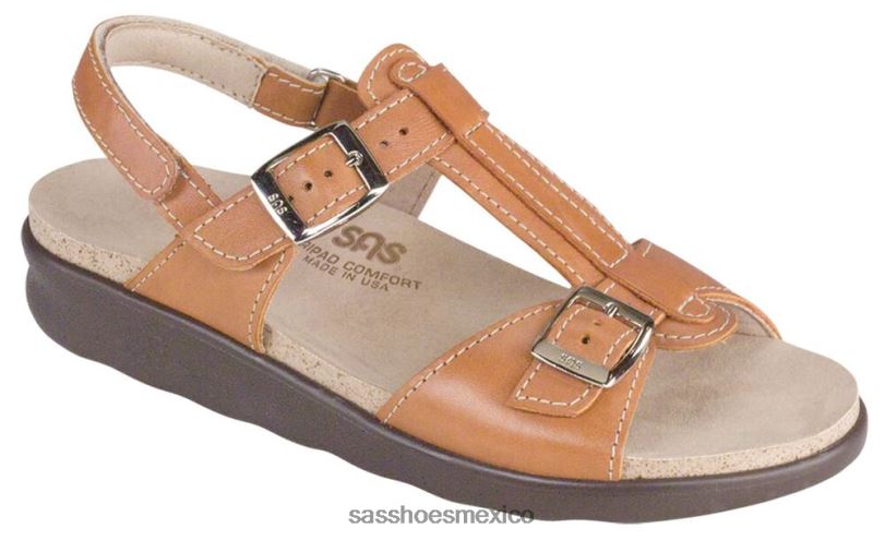 mx SAS mujer versátil sandalias captiva con correa en T caramelo LVV46151