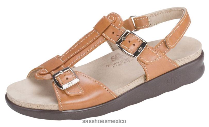 mx SAS mujer versátil sandalias captiva con correa en T caramelo LVV46151