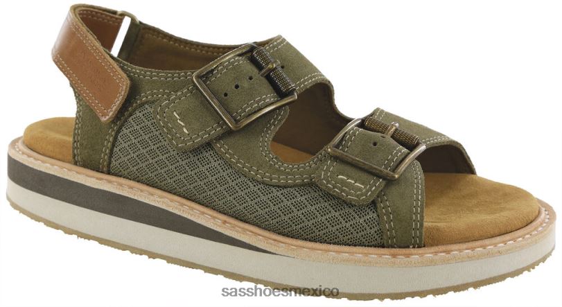 mx SAS mujer versátil sandalias con correa de tacón conga salvia del desierto LVV46404