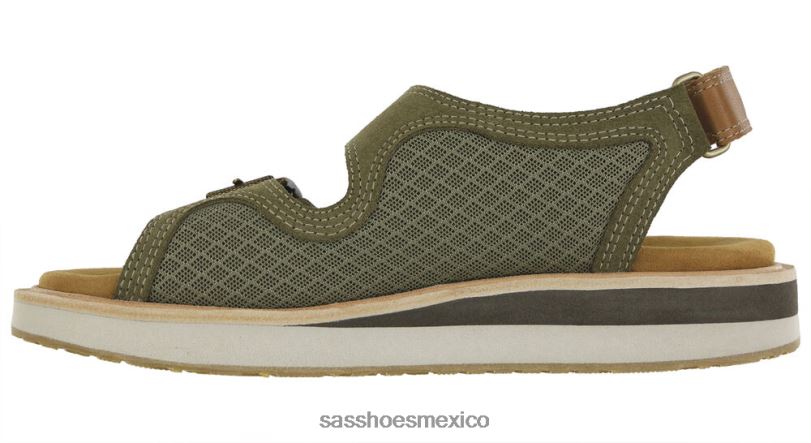 mx SAS mujer versátil sandalias con correa de tacón conga salvia del desierto LVV46404