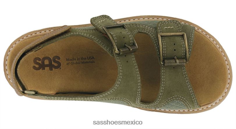 mx SAS mujer versátil sandalias con correa de tacón conga salvia del desierto LVV46404