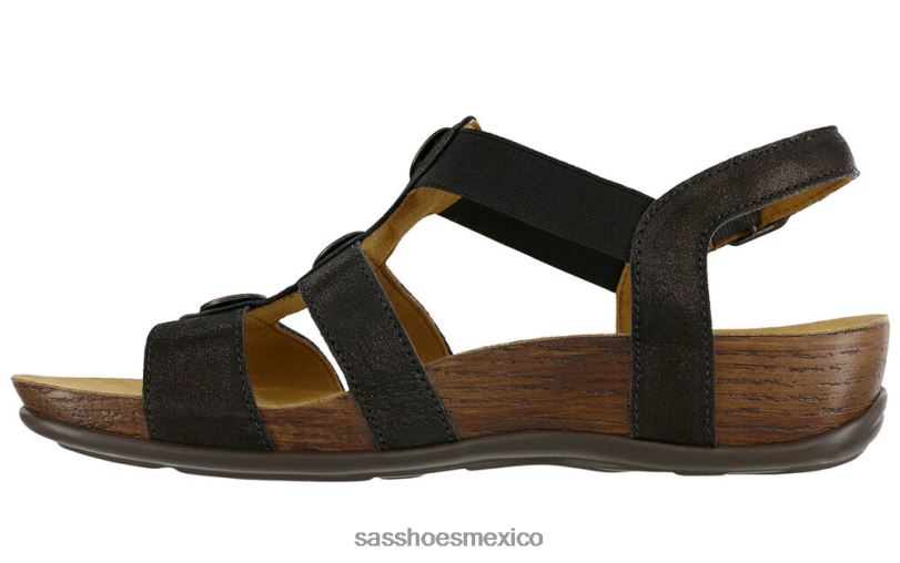 mx SAS mujer versátil sandalias con tira en T y tréboles espacio nerón LVV46158