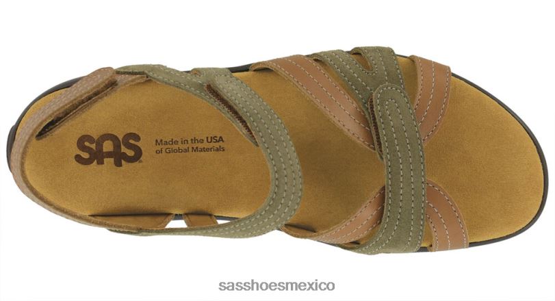 mx SAS mujer versátil sandalias con tira en el talón salvia del desierto LVV4659
