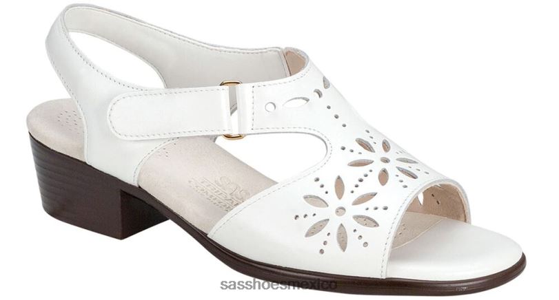 mx SAS mujer versátil sandalias con tira en el talón y motivo de rayos de sol blanco LVV46103